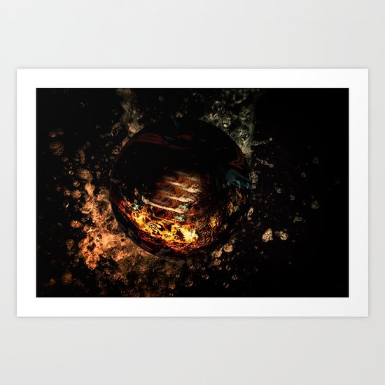 water Fire Art Print
