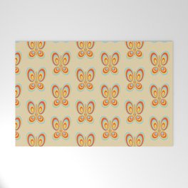 Vintage butterfly pattern Welcome Mat