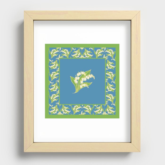 Vintage Lily-of-the-Valley Recessed Framed Print