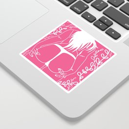 Pink Booty Star Queen Sticker