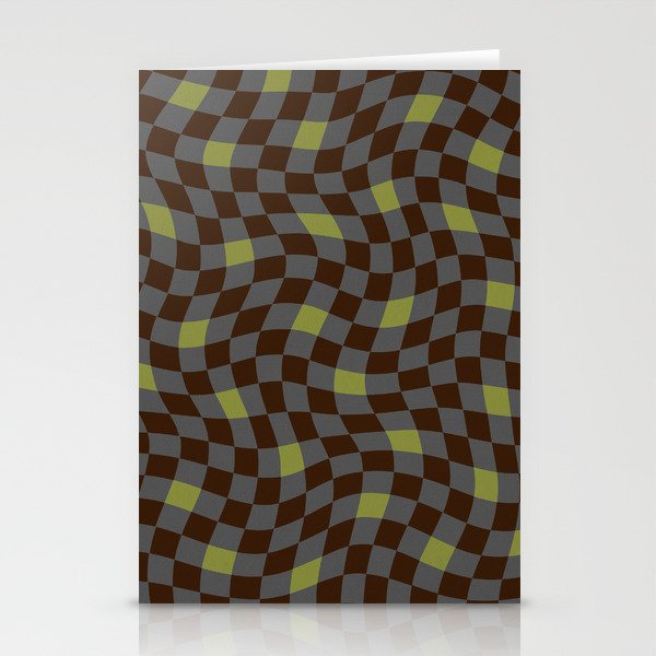 Black minty twist gingham Stationery Cards