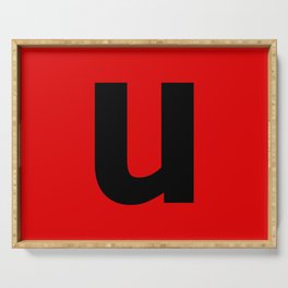letter U (Black & Red) Serving Tray