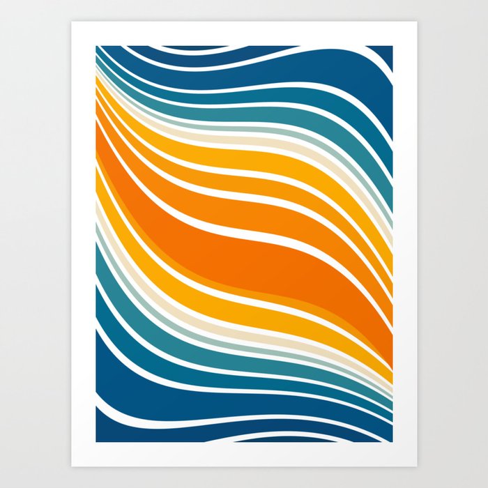 Abstract waves #3 Art Print