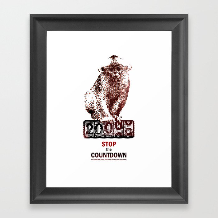 Save Golden Monkeys Framed Art Print