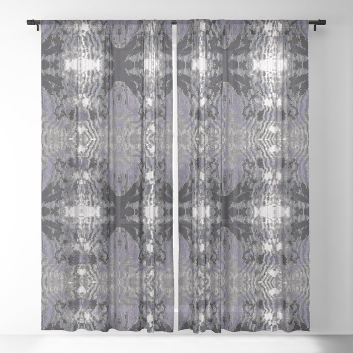 Beaded Galaxy Slate Sheer Curtain By Chinaberriesstudio Society6