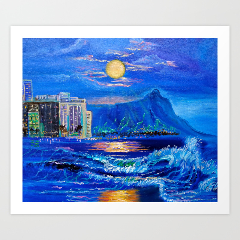 Diamond Head Reflections Art Print By Jennyleee Society6