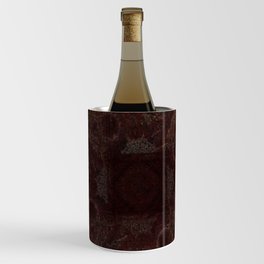 Abstract Brown & a Hidden Mandela (Faux Suede Appearance) Wine Chiller