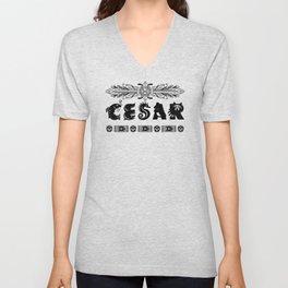 CESAR Boys Name Animals African Style Personalized Unisex V-Neck
