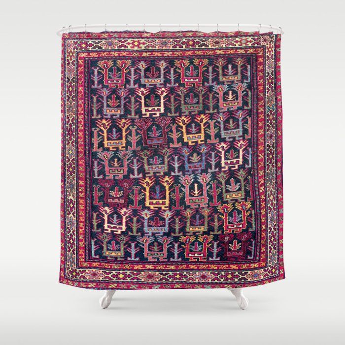 Khamseh Shahsavan Sumakh Azerbaijan Persian Tribal Bag Print Shower Curtain