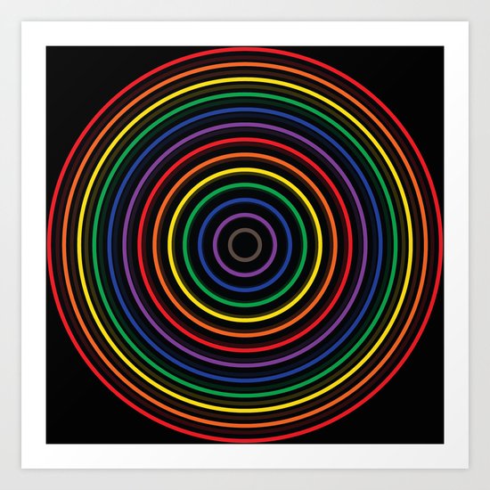 Colorful circle Art Print