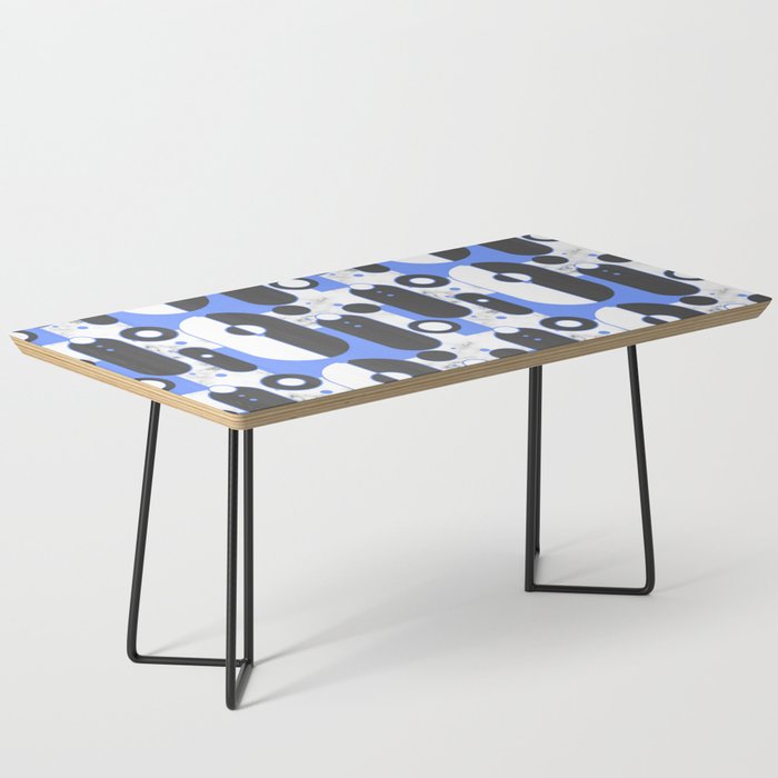 Abstract Geometric Pattern- Cornflower Blue Coffee Table