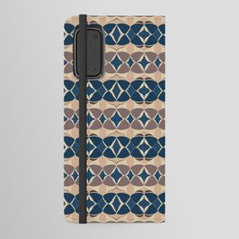 Modern abstract weave pattern - blue Android Wallet Case