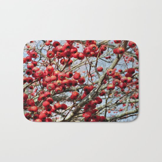 Red Berries Bath Mat