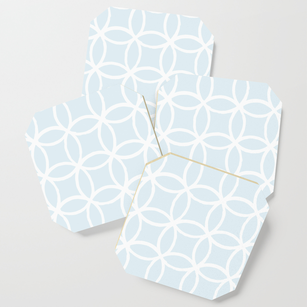 Abstract Circles - Pastel Blue Coasters by avenie