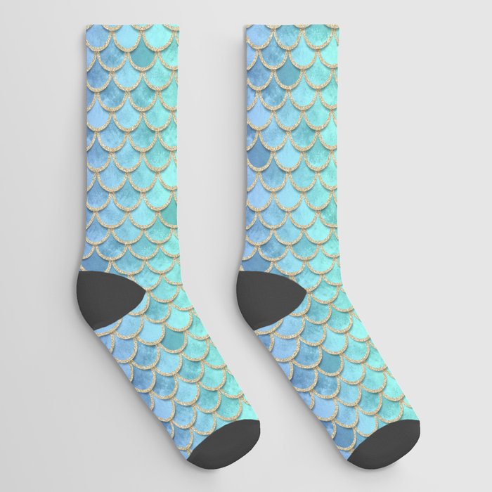 Baby Mermaid Scales 01 Socks