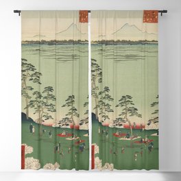 Spring Trees Mountain Ukiyo-e Japanese Art Blackout Curtain