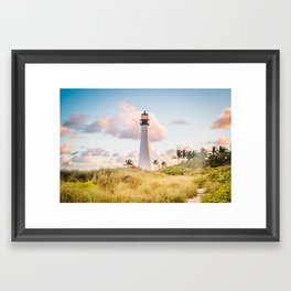 Cape Florida  Lighthouse in Key Biscayne Framed Art Print