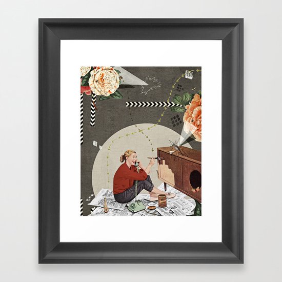 rose red Framed Art Print