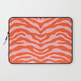 Zebra Wild Animal Print Orange and Pink Laptop Sleeve