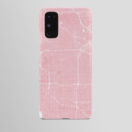 Los Angeles, CA, City Map - Pink Android Case