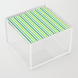 St. Patrick's Day Green Vertical Stripes Collection Acrylic Box