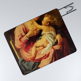 Artemisia Gentileschi - Madonna and Child Picnic Blanket