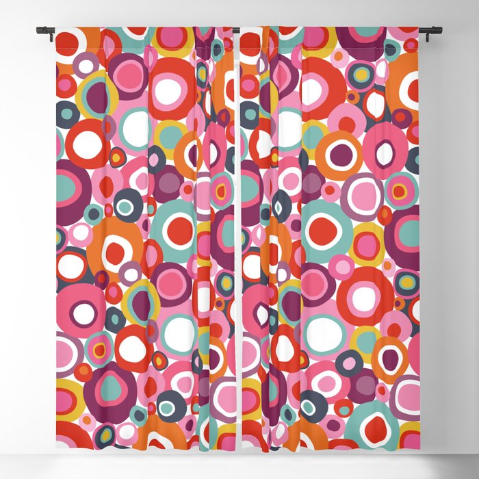 Red and turquoise curtains top