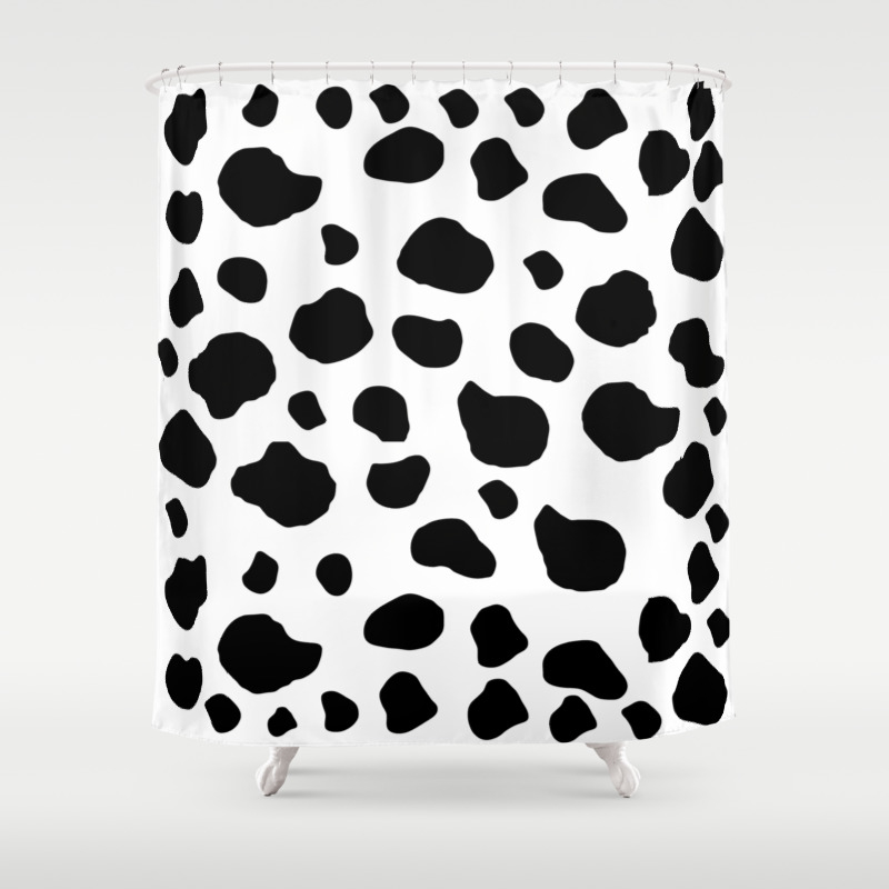 Cow Print Pattern Spots, Cow Print Shower Curtain