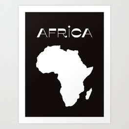 wall décor downloadable prints minimalist map poster Africa map art Afrocentric