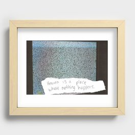 Heaven is, static Recessed Framed Print