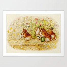 A Guinea Pig Garden of Our Own by Beatrix Potter Art Print