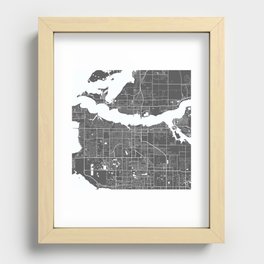 Bradenton USA Modern Map Art Print Recessed Framed Print