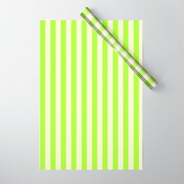 [ Thumbnail: Light Green and Light Yellow Colored Stripes Pattern Wrapping Paper ]