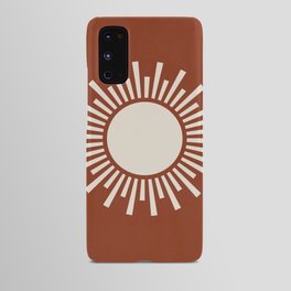 Abstract Boho Sun Minimalist Burnt-Orange Terracotta Android Case