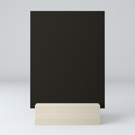 Black Chocolate Solid Color Mini Art Print