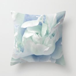 Peony in Blue White Throw Pillow