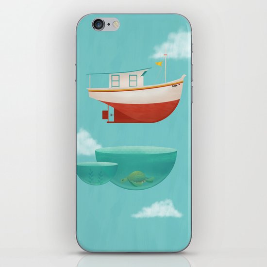 Floating Boat iPhone & iPod Skin