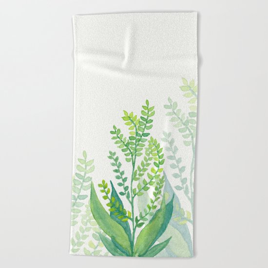 Botanical vibes 06 Beach Towel