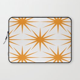 Mid-Century Modern Art Starburst 2.7 Orange Transparent Laptop Sleeve