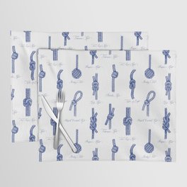 Nautical Knots (White and Navy) Placemat