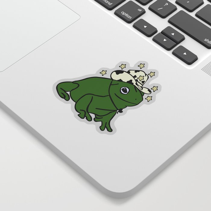 Frog With A Cowboy Hat Sticker