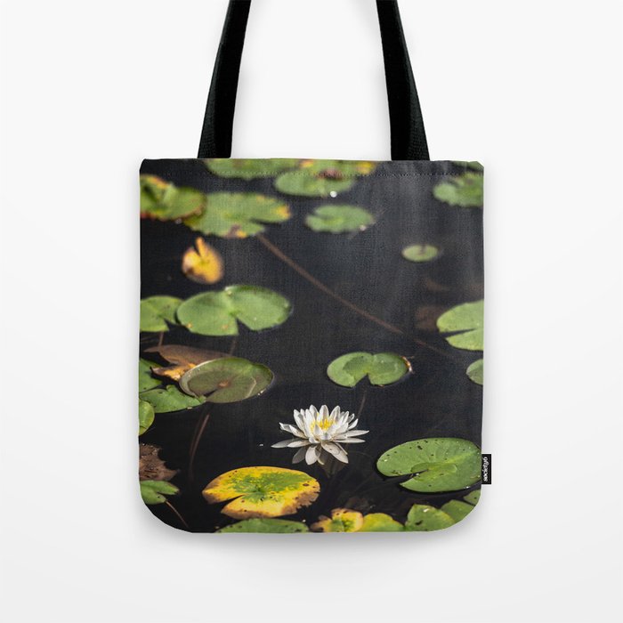 Water Lilies - Lilly Pad Flower Nature Photography Tote Bag