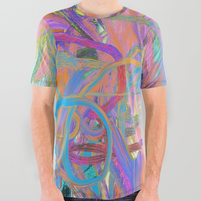 Abstract expressionist Art. Abstract Painting 64. All Over Graphic Tee