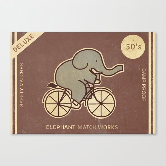 Elephant Match Works Canvas Print