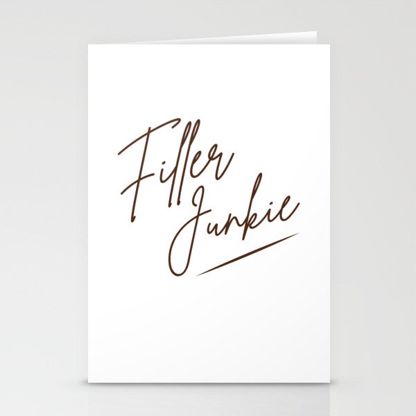 Filler Junkie Lip Filler Injections Nurse Injector Stationery Cards