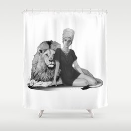 Lion Queen Shower Curtain