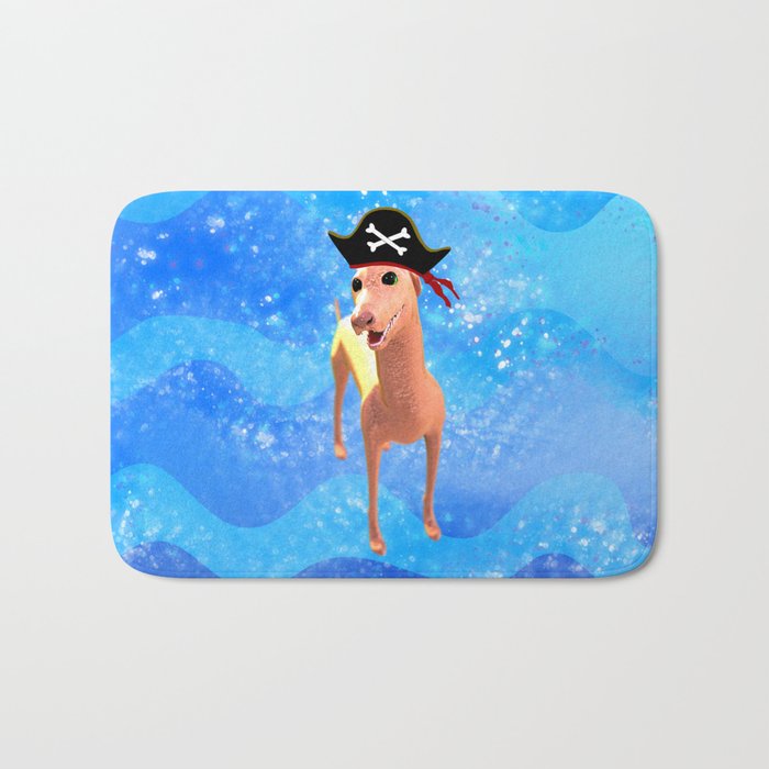 Greyhound pirate Bath Mat