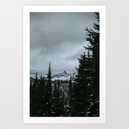 Mount Rainier Winter Landscape Art Print