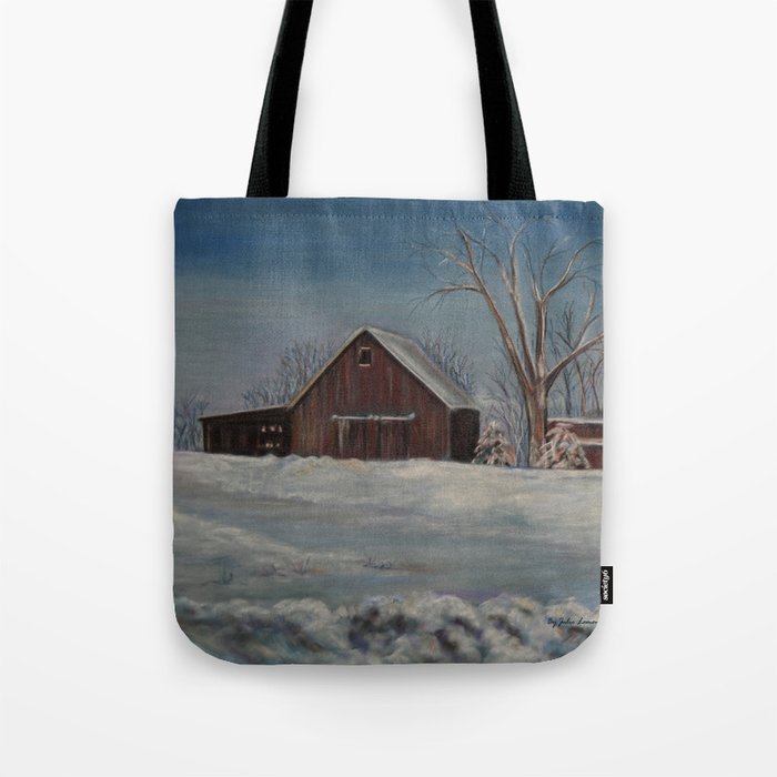 Winter Barn Tote Bag
