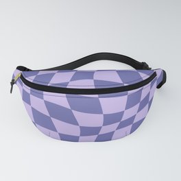 Warped Checkered Pattern (very peri/periwinkle blue/lavender) Fanny Pack